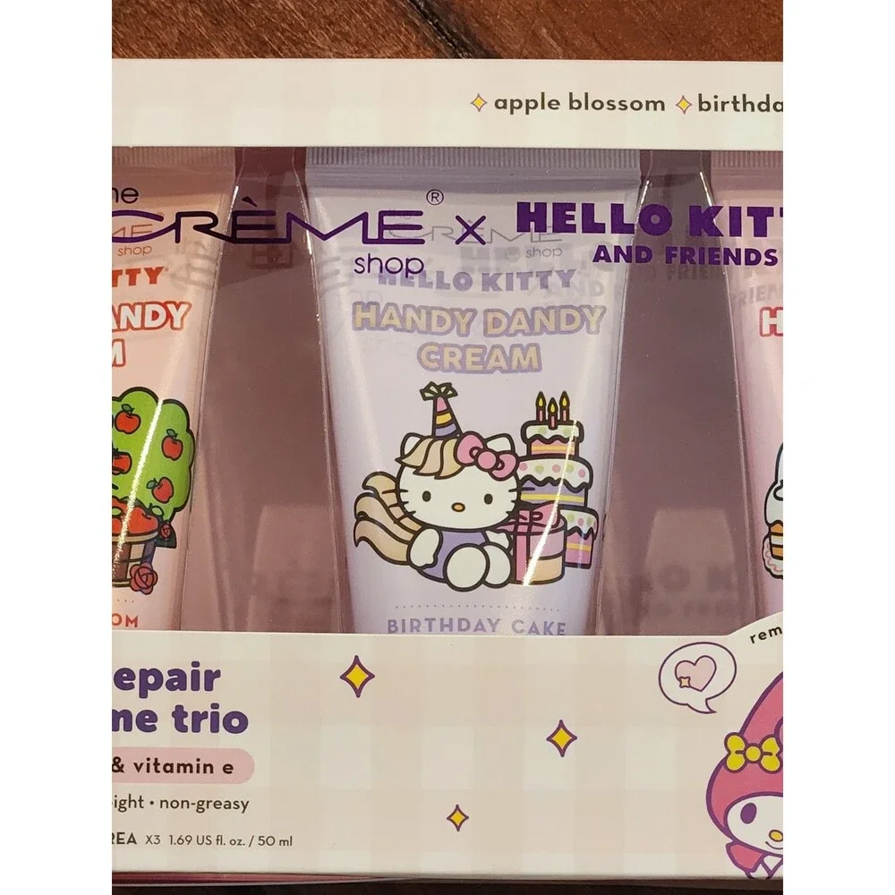 New The Crème Shop X Hello Kitty & Friends Dry Skin Repair Cream Set Limited Ed